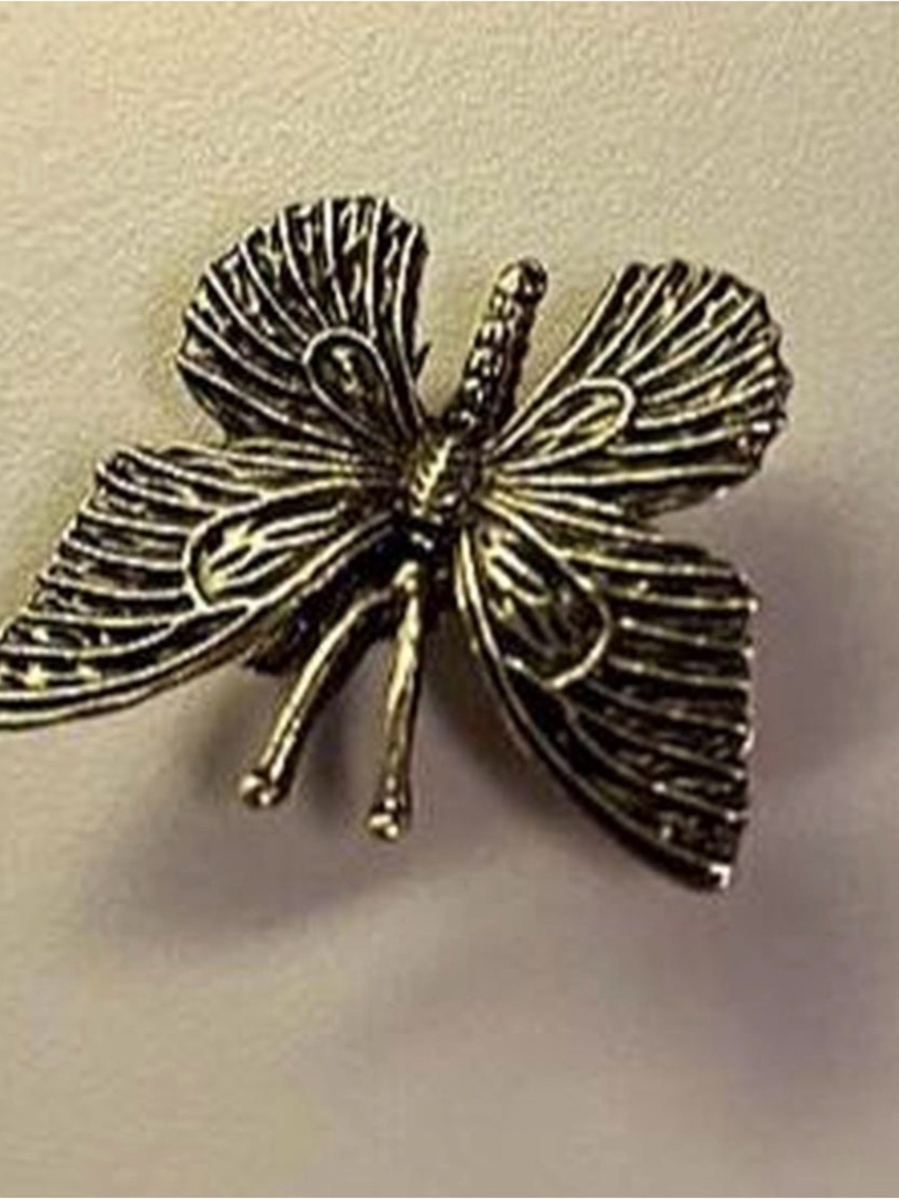 Antique Silver Butterfly Brooch - Elegant Women's Accessory